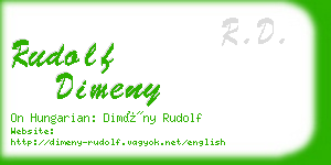 rudolf dimeny business card